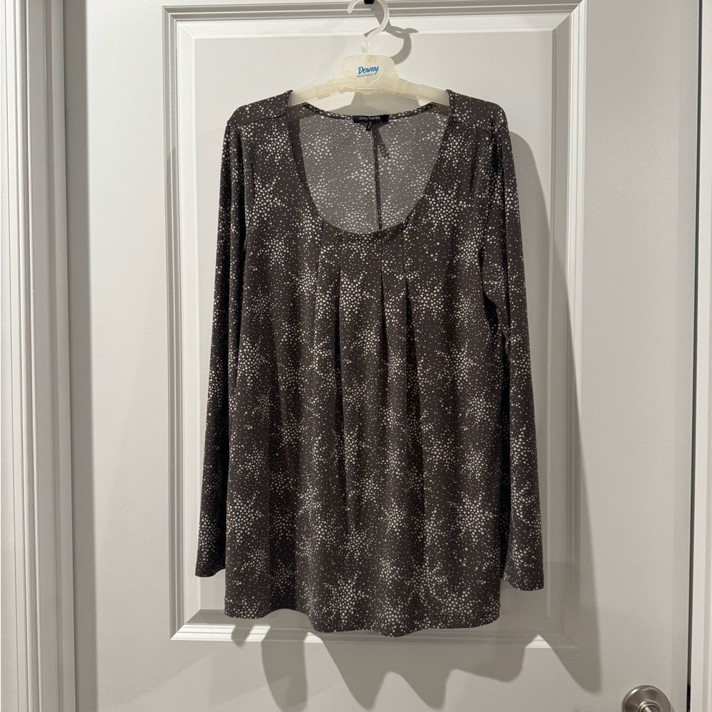 Daisy Fuentes Starry Night Long Sleeve Top